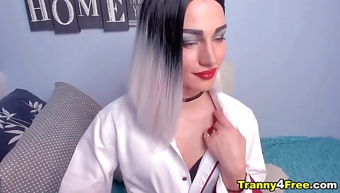 Hot fantasy with a sex toy and drips